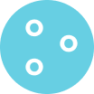 blue circle with white circles