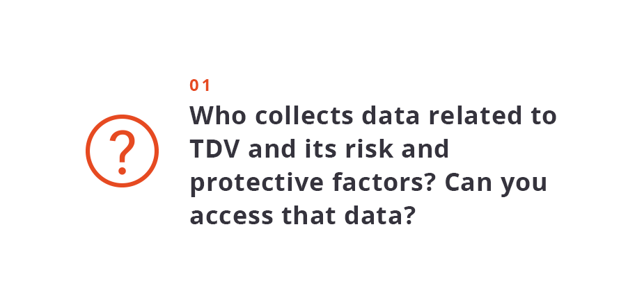 Who collects data related to TDV and its risk and protective factors? Can you access that data?